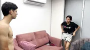 I give my best friend a hard fuck after watching her masturbate in my underwear.