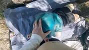 Милая альтушка согласилась развлечься на улице