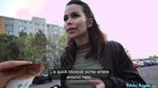 Public Agent - Cute German MILF with pointy Tits and hard nipples tries a big dick for cash