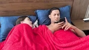 Big-assed stepmother who likes to share the bed with her little dwarf stepson until she ends up full of milk.