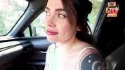 Step Sister's Sloppy Car Blowjob After the Gym