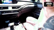 Step Sister's Sloppy Car Blowjob After the Gym