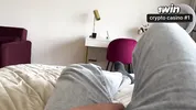 Hot stepmom in dress jerks off her stepson's big cock after changing clothes, then sucks and fucks
