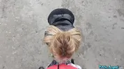 Public Agent - Very nice natural tits, I took her to a public stairwell to fuck her