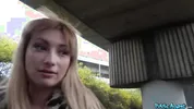 Public Agent - Very nice natural tits, I took her to a public stairwell to fuck her
