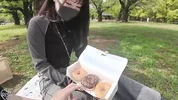 I took a picnic vlog with a cute girl in her 20s and had sex with her