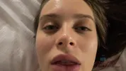 POV - After a blowjob in the bath, Lana Rhoades takes your hard dick between her feet and strokes you off good.