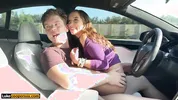 Petite Amateur Fucking In Self Driving Car - Bailey Base - Luke Cooper