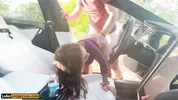Petite Amateur Fucking In Self Driving Car - Bailey Base - Luke Cooper