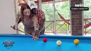 Busty Latina with a huge ass fucks a BBC on the pool table - Devil Khloe