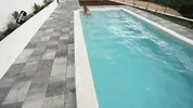 This cute little slut fucked my dick so hard that afterward she felt like going for a swim in the pool