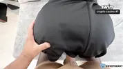 How much cum is on that ass? I can't take my eyes off it. Sex with a girl with a big ass.