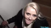 Public Agent - "Just a peek" escalates to my cock sliding in between her thick ass cheeks