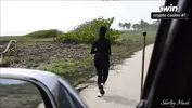 Busty MILF JOGGER Scores a RIDE Home with a Messy Pearl Necklace Finish. Raw Amateur SEX