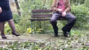 A public park is the best place for a mature stepmother to masturbate