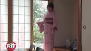 ERITO - Kimono Hottie Sucks A Cock With Pleasure Before Getting A Messy Creampie In Her Hairy Pussy