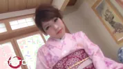ERITO - Kimono Hottie Sucks A Cock With Pleasure Before Getting A Messy Creampie In Her Hairy Pussy