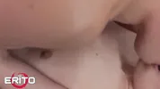 ERITO - Kimono Hottie Sucks A Cock With Pleasure Before Getting A Messy Creampie In Her Hairy Pussy