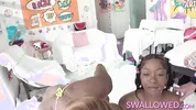 SWALLOWED Tessa Thomas and Skyler Nicole suck it down