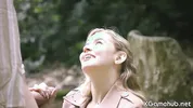 Hot Blonde Lets Me Fuck Her Tits In Public