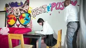 cute student takes a huge bbc from her monster cock teacher