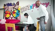 cute student takes a huge bbc from her monster cock teacher