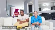 BRAZZERS - Naughty Lily Lou Cuts Her Shirt Just Low Enough To Make Mazee Forget About His Girlfriend