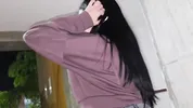 I find my neighbor with some bags and I help her to her front door.