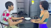 My stepsister cath me masturbating with his butt (no audio)