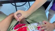 My stepsister cath me masturbating with his butt (no audio)