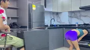 My stepsister cath me masturbating with his butt (no audio)
