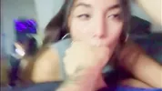 Teen latina face slapping and sloppy blowjob