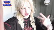 May i cum in my tights and then fill your mouth with real SQUIRT? Hot teen Goth girl videocall you