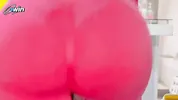 While she's at the gym I wait for her in her room with my hard cock Jenifer play