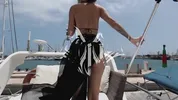 Invited a hot girl on my boat, she fucked me until I came on her ass / Angelssex