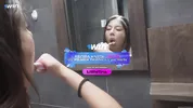 Brushes her teeth and ass with his big cock