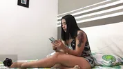 hot lesbian sex between stepsister, scissors and I eat her delicious pussy -Melanie Caceres&EmilyFox