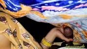 Hot stepsister XXX fun in blanket.