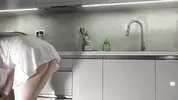Big tits big ass all natural beautiful college girl in a see through white dress flashes her long legs and panties