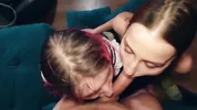 Feminization Sissification Sissy threesome training blowjob