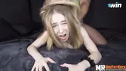 HE BENCHPRESSED HER - 45kg Teen Fucked By 2 Meter Meat Mountain