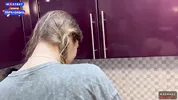 The flatmate-girl doesn't mind periodic fucking in the kitchen and get cum in her mouth and pigtails