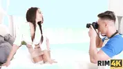 RIM4K. Photo session role-play game ends with chicks rimming and facial