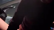 I get fucked by a voyeur in a public car park and he cums in my mouth before leaving