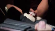 I get fucked by a voyeur in a public car park and he cums in my mouth before leaving