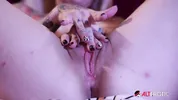 Blonde sex pot Kitt Jones plays with herself