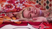 Blonde sex pot Kitt Jones plays with herself