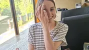 Waited a month for a blowjob, filled a cutie with cum with a bob