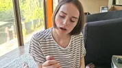 Waited a month for a blowjob, filled a cutie with cum with a bob
