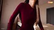 Step Mom caught Step Son with morning boner and helped him cum on her big round ass